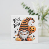 Halloween Kabouter Wenskaart Feestdagenkaart (Staand voorkant)