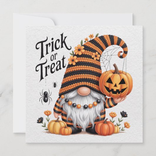 Halloween Kabouter Wenskaart Feestdagenkaart (Voorkant)
