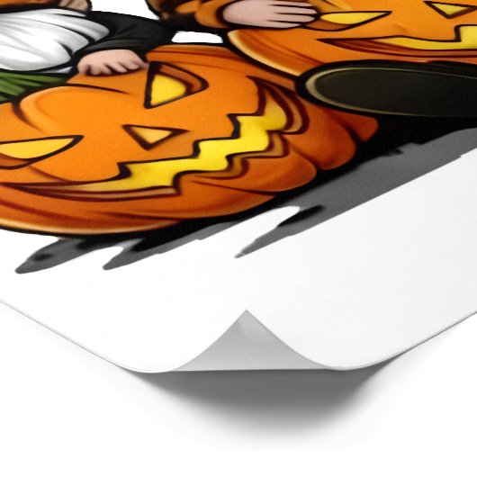 Halloween Kabouterposter Poster (Hoek)