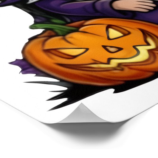 Halloween Kabouterposter Poster (Hoek)