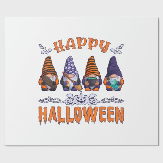 Halloween Kabouters Cadeaupapier (Vlak)