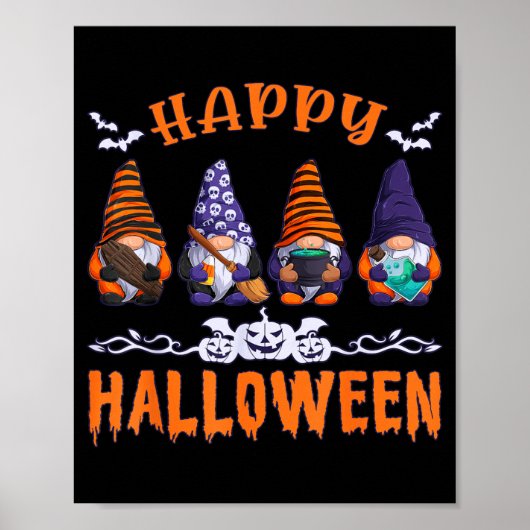 Halloween Kabouters Fijne Halloween Poster (Voorkant)