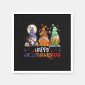 Halloween Kabouters Happy HalloThanksMas Thanksgiv Servet (Voorkant)