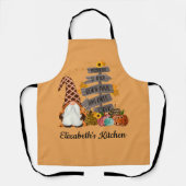 Halloween Kabouters, Herfst, Pompoenen Schort (Voorkant)