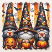 Halloween Kabouters Papieren Onderzetters (Voorkant)