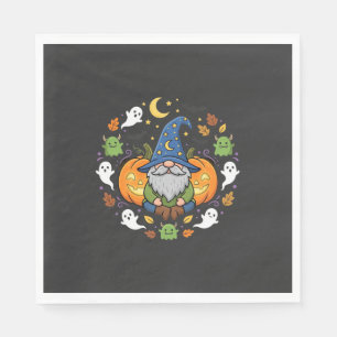 Halloween Kabouters Pompoen Magie Ontwerp Servet