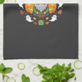 Halloween Kabouters Pompoen Magie Ontwerp Theedoek (Gevouwen)