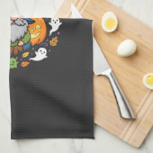 Halloween Kabouters Pompoen Magie Ontwerp Theedoek (Quarter Fold)