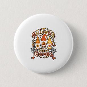 Halloween Kabouters Pompoen Spinnenweb Vleermuizen Ronde Button 5,7 Cm
