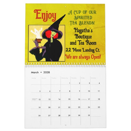 Halloween kalender 2025 (Mar 2028)