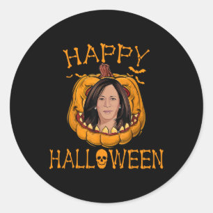 Halloween Kamala Harris Grappige Kerst 2023 Pumpk Ronde Sticker