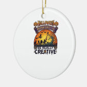 Halloween Kans Om Echt Creatief Heks Te Zijn Keramisch Ornament (Links)
