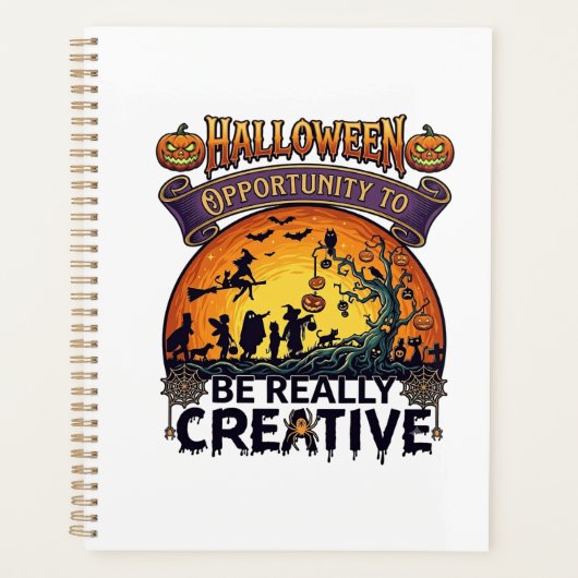 Halloween Kans Om Echt Creatief Heks Te Zijn Planner (Voorkant)