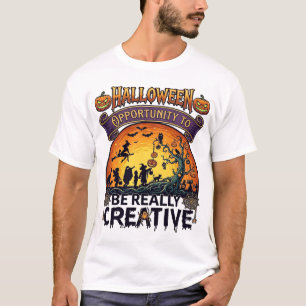 Halloween Kans Om Echt Creatief Heks Te Zijn T-shirt