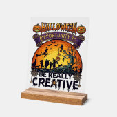 Halloween Kans Wees Echt Creatief Heks Boom Acryl Bord (Hoek)