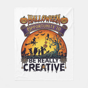 Halloween Kans Wees Echt Creatief Heks Boom Fleece Deken