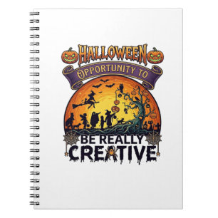 Halloween Kans Wees Echt Creatief Heks Boom Notitieboek