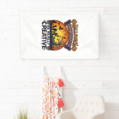 Halloween Kans Wees Echt Creatief Heks Boom Spandoek (Insitu)