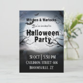 Halloween kantoor party aanpasbare uitnodiging (Staand voorkant)