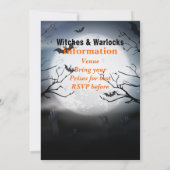 Halloween kantoor party aanpasbare uitnodiging (Achterkant)