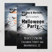 Halloween kantoor party aanpasbare uitnodiging (Voorkant / Achterkant)