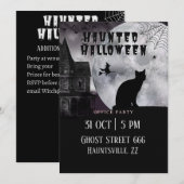 Halloween Kantoor Party Black Cat Kaart (Voorkant / Achterkant)