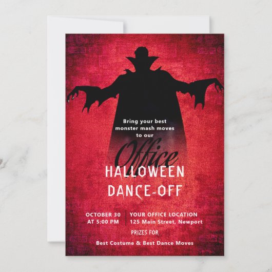 Halloween Kantoor Party Zakelijk Monster Kaart (Voorkant)