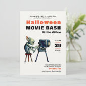Halloween Kantoor Party Zakelijke Film Bash Gremli Kaart (Staand voorkant)