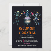 Halloween Kantoor Party Zakelijke Mixer Cocktails Kaart (Voorkant)