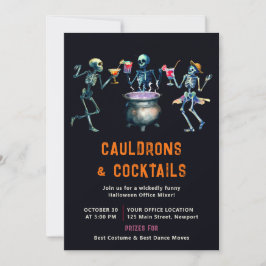 Halloween Kantoor Party Zakelijke Mixer Cocktails Kaart