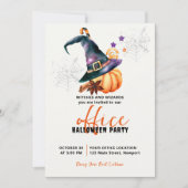 Halloween Kantoor Party Zakelijke Pompoen Kaart (Voorkant)