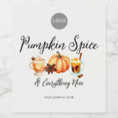 Halloween Kantoor Party Zakelijke Pompoen Spice Ni Wijn Etiket (Enkel label)