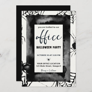 Halloween Kantoor Party Zakelijke Spinnen Kaart