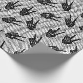 Halloween kantpatroon cadeaupapier (Hoek)