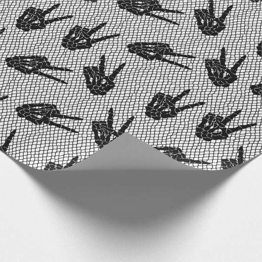 Halloween kantpatroon cadeaupapier (Hoek)