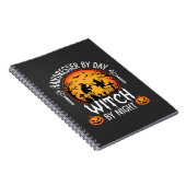 Halloween Kapper overdag Heks 's nachts Notitieboek (Rechterzijde)