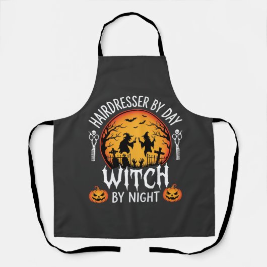 Halloween Kapper overdag Heks 's nachts Schort (Voorkant)