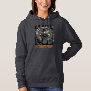 Halloween Kapsalon Heks Vintage Salon Magie De Hoodie