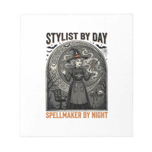 Halloween Kapsalon Heks Vintage Salon Magie De Notitieblok