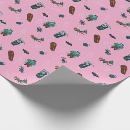 Halloween Karakter Patroon Gift Wrap 🦇🕸️ Cadeaupapier