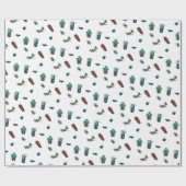 Halloween Karakter Patroon Gift Wrap 🦇🕸️ Cadeaupapier (Vlak)