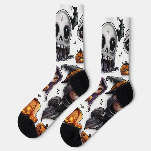 Halloween karakters digitale kunst sokken (Links)