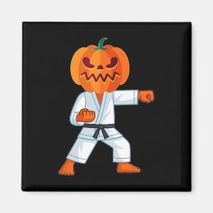 Halloween Karate Vechters Pompoen Hoofd Eng Gesche Magneet
