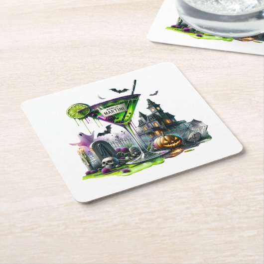 Halloween Kartonnen Onderzetters (Schuin)