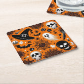 Halloween Kartonnen Onderzetters (Schuin)
