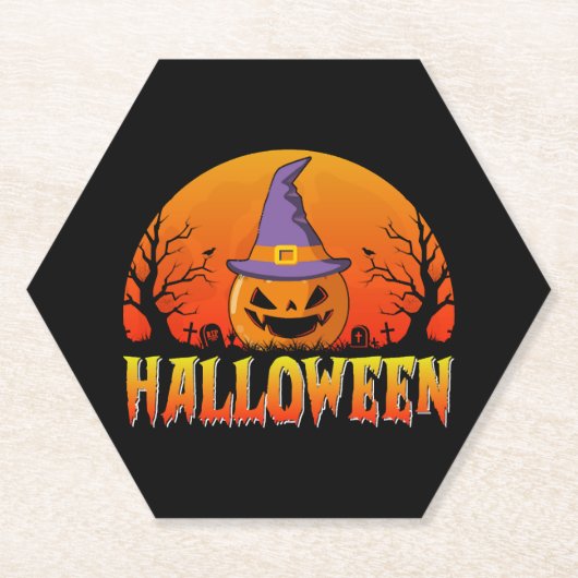 Halloween Kartonnen Onderzetters (Voorkant)