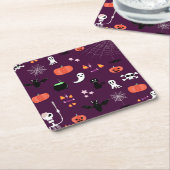 Halloween Kartonnen Onderzetters (Schuin)