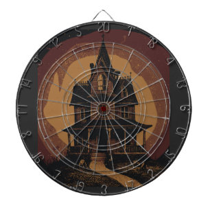 Halloween Kasteel Griezelig Geheeld Huis Dartbord
