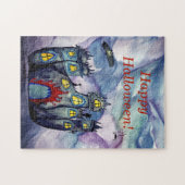 Halloween Kasteel puzzel met geschenkdoos (Horizontaal)