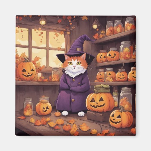 halloween kat #2 magneet (Voorkant)